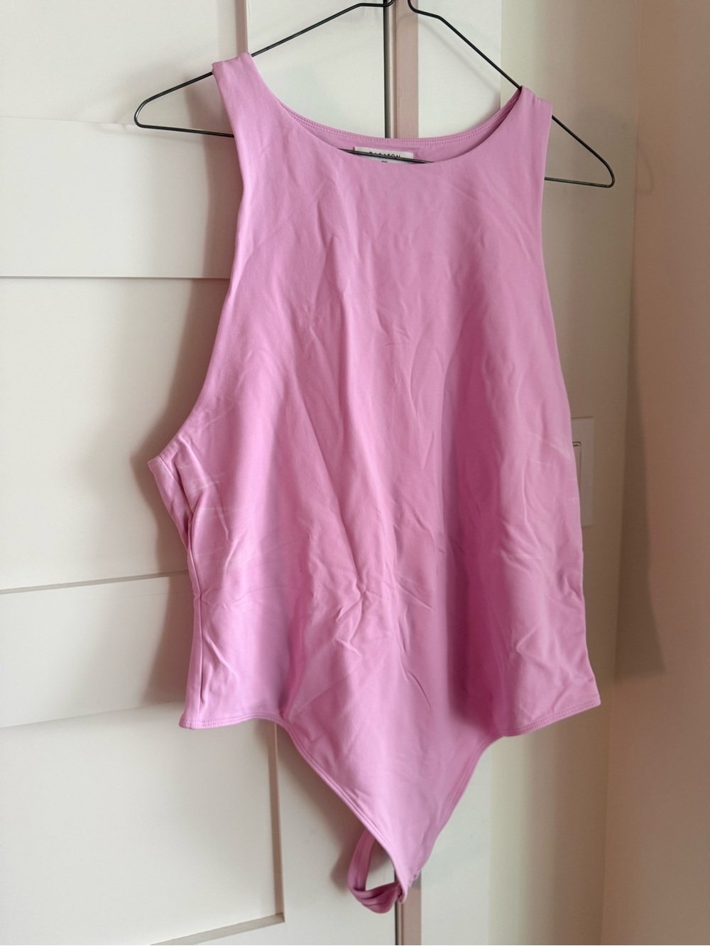 Baba ton Women's Pink Sleeveless Bodysuit